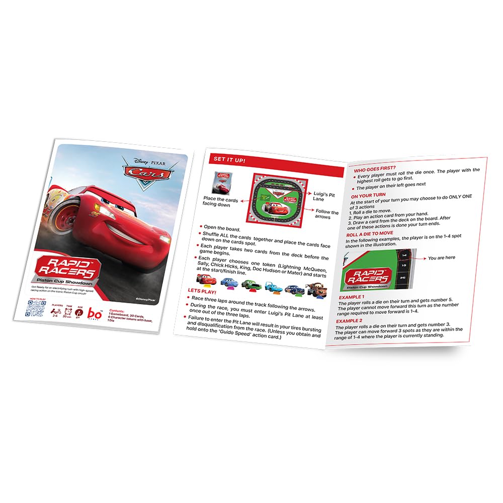 Rapid Racers Piston Cup Showdown Board Games For Kids Age 6 Year And Up