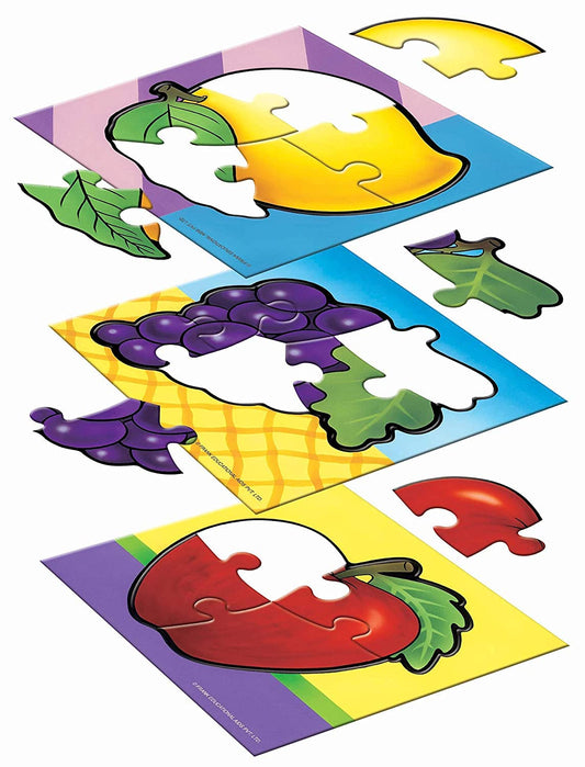 Frank Fruits,Vegetables And Flowers Pack Of 3 Puzzles For Kids