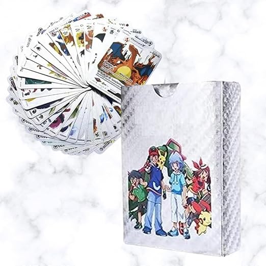 Pokemon Card Game(Golden,Silver And Black) For Kids 4 Year Up.