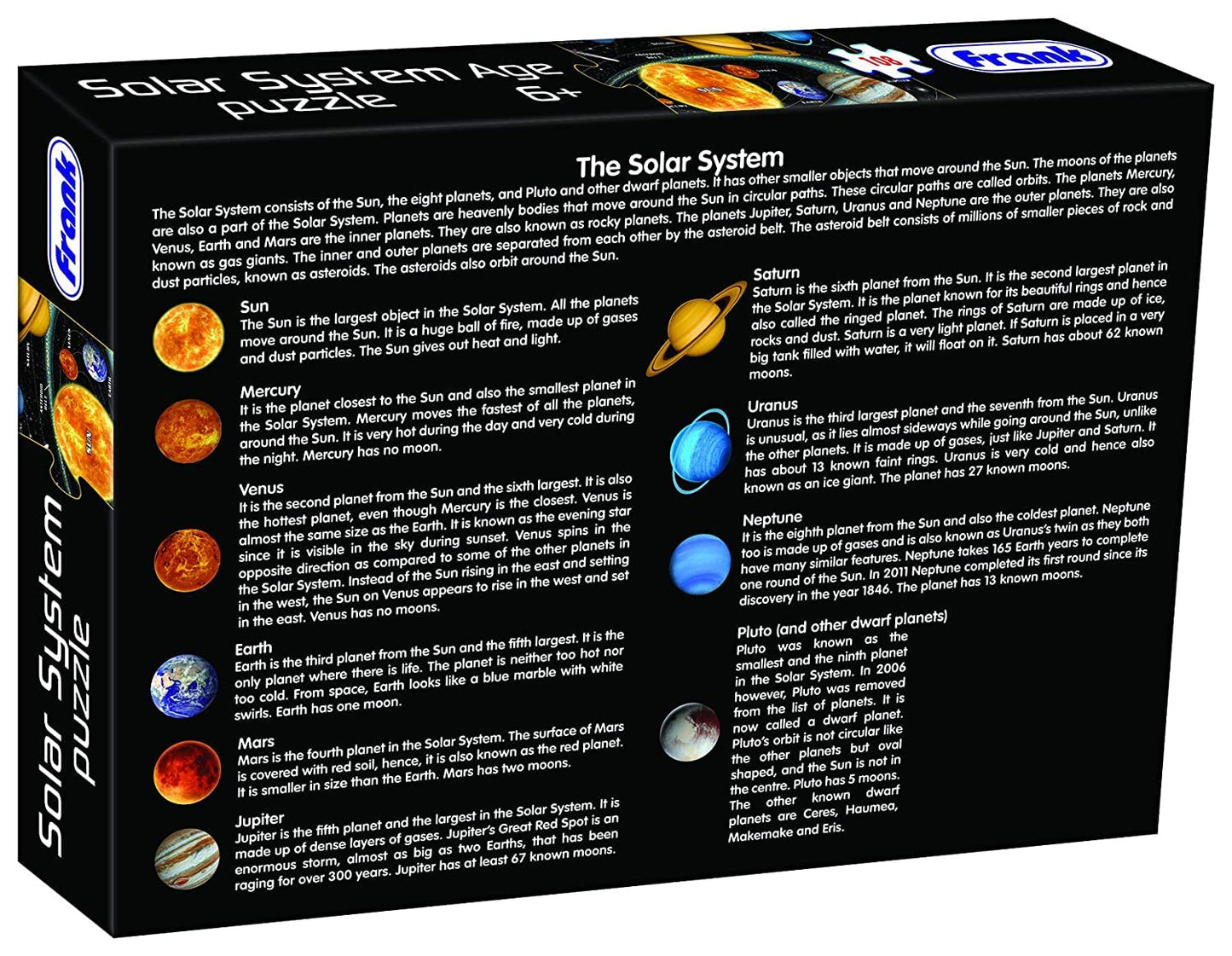 Frank Solar System Space Puzzle ,108 Pc, For Groth Kids Memory,Mental For Age 6 Years And Above