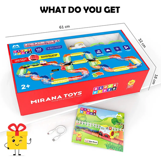 Mirana Block Rider Toy Train – 131-Piece Building Set