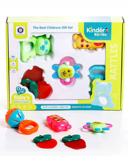 Kinder Rattle Infant Teething Toy For Babies 6 Pcs