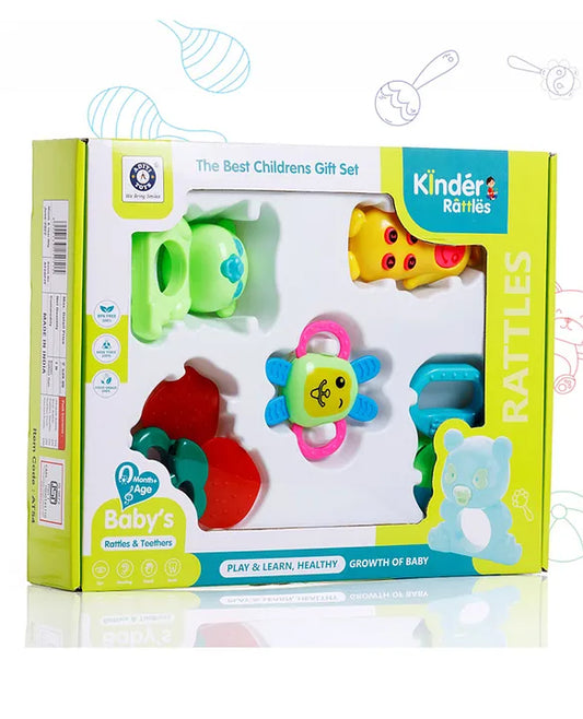 Kinder Rattle Infant Teething Toy For Babies 6 Pcs