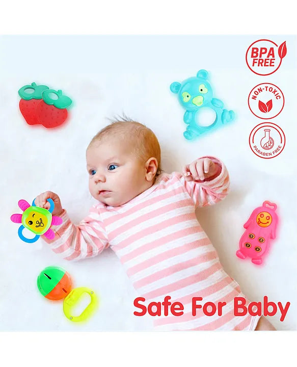 Kinder Rattle Infant Teething Toy For Babies 6 Pcs