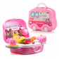 Plastic Luxury Kitchen Set Cooking Toy with Briefcase and Accessories