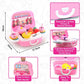 Plastic Luxury Kitchen Set Cooking Toy with Briefcase and Accessories