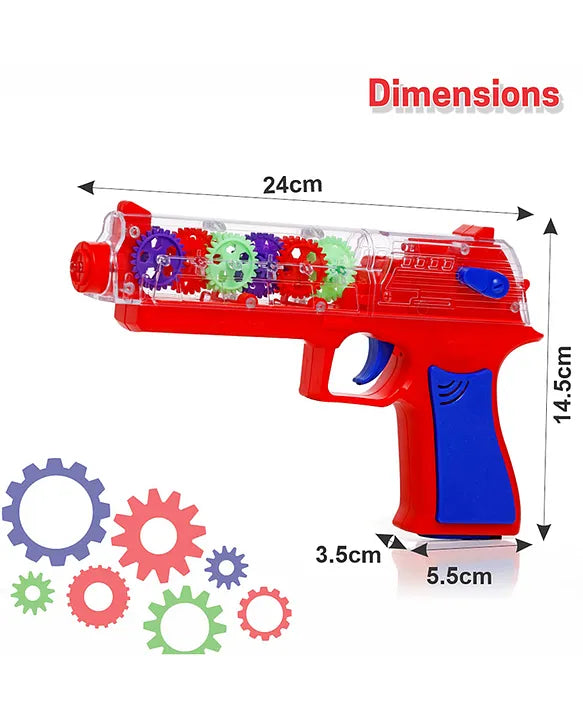 Transparent Gear Gun Toy For Kids