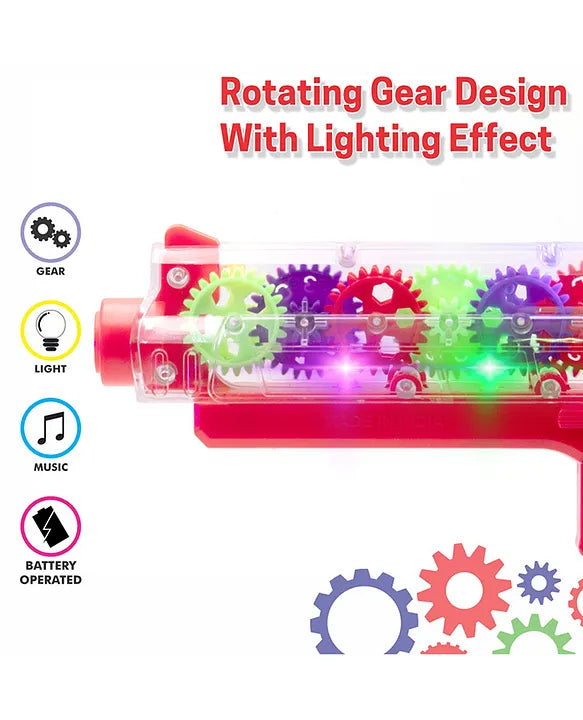 Transparent Gear Gun Toy For Kids