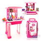 Kitchen Set For Girls, Kitchen Suitcase Set On Wheels