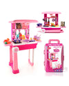 Kitchen Set For Girls, Kitchen Suitcase Set On Wheels