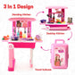 Kitchen Set For Girls, Kitchen Suitcase Set On Wheels