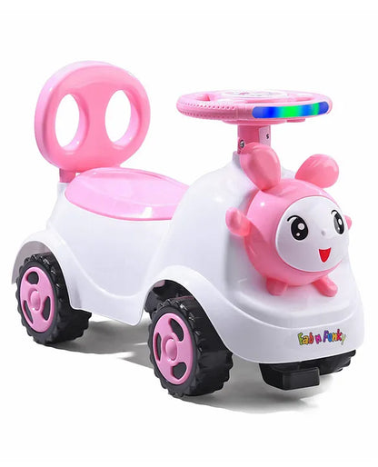 Baby Panda Deluxe Ride-On with LED Lights, Music, and Under-Seat Storage