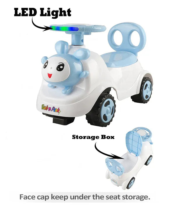 Baby Panda Deluxe Ride-On with LED Lights, Music, and Under-Seat Storage