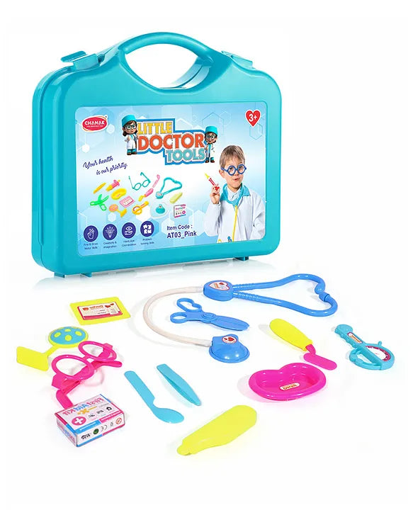 Little Doctor Playset Pretend Play Doctor Kit with Foldable Suitcase