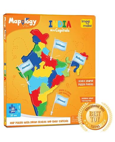 Imagimake Mapology- States with Capital Jigsaw Puzzle
