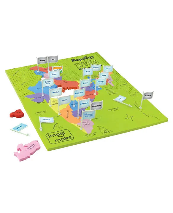 Imagimake Mapology- States with Capital Jigsaw Puzzle