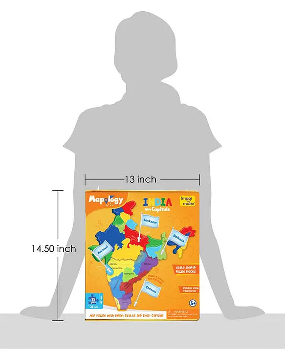 Imagimake Mapology- States with Capital Jigsaw Puzzle