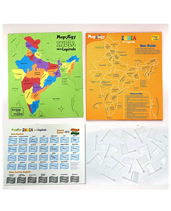 Imagimake Mapology- States with Capital Jigsaw Puzzle