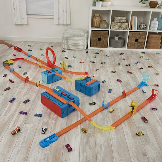 Hot Wheels Track Builder Ice Crash Playset With Toy Car