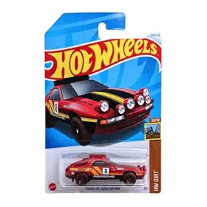 Hot Wheels Porsche 928S Safari(Hw Dirt) Red Metal Die Cast Car For Kid's