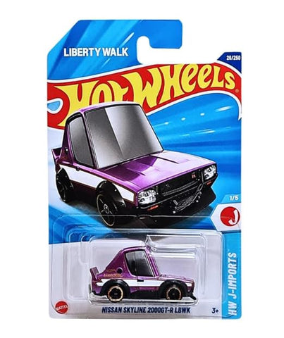 Hot Wheels Nissan Skyline 2000Gt-R Lbwk Purple Car For Kid's