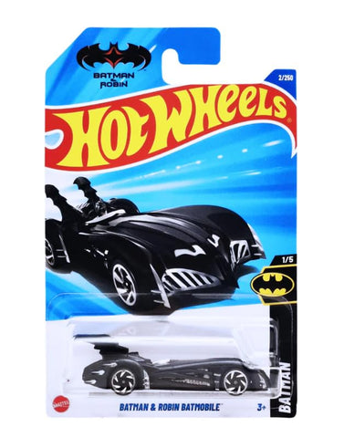 Hot Wheels Batman& Robin Batmobile Black Metal Body Car For Kid's(Styles May Vary)