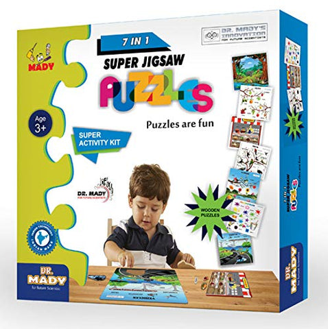 Dr. Mady 7 in 1 Super Jigsaw Wodden Puzzle For Age 3Year And Above