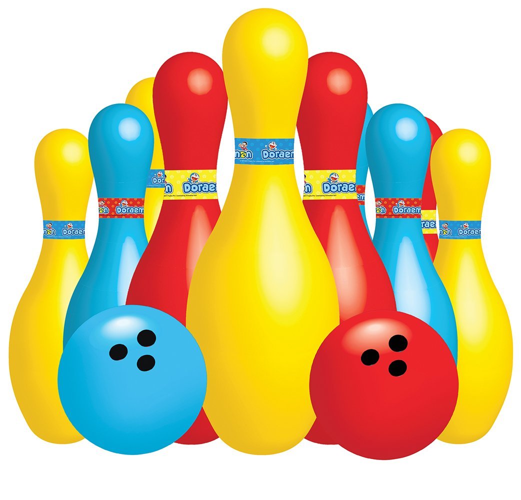 itoys Doraemon Bowling Set for Kids/Small Plastic Bowling Set