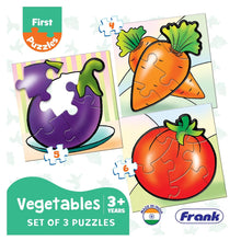 Frank Fruits,Vegetables And Flowers Pack Of 3 Puzzles For Kids