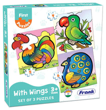 Frank In Water,With Wing And Dinosaurs Pack Of 3 Puzzles For Kids