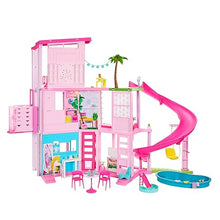 Barbie Dreamhouse, Pool Party Doll House with 75+ Pieces and 3-Story Slide, Pet Elevator and Puppy Play Areas