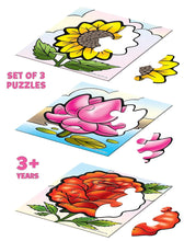 Frank Fruits,Vegetables And Flowers Pack Of 3 Puzzles For Kids