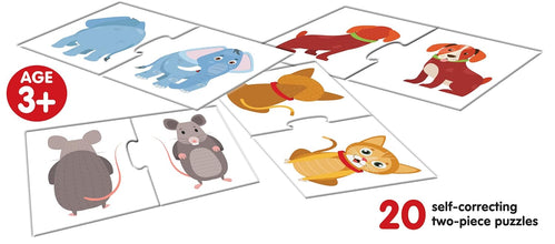 Frank Back & Front (40 Pc) 20 Self-Correcting 2 Pcs Jigsaw Puzzle with Images for Kids 3 Years Up