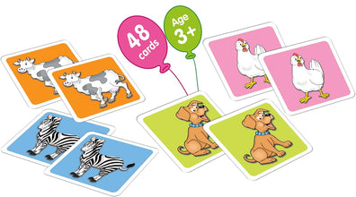 Frank Animal Pairs, 48 Pc, Early Learner Matching Pitcure A Memory Game Puzzel For 3 Years Above Kids