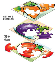Frank Fruits,Vegetables And Flowers Pack Of 3 Puzzles For Kids
