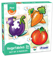 Frank Fruits,Vegetables And Flowers Pack Of 3 Puzzles For Kids