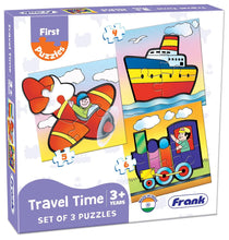 Frank Travel Time,Transport(First) And On Road Pack Of 3 Puzzle For Kids