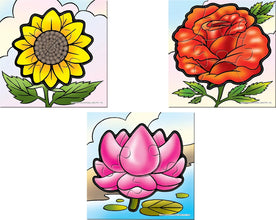 Frank Fruits,Vegetables And Flowers Pack Of 3 Puzzles For Kids