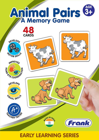 Frank Animal Pairs, 48 Pc, Early Learner Matching Pitcure A Memory Game Puzzel For 3 Years Above Kids