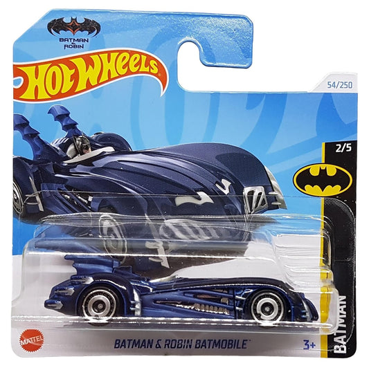 Hot Wheels BATMAN AND ROBIN BATMOBILE Blue Metal Car For All Ages