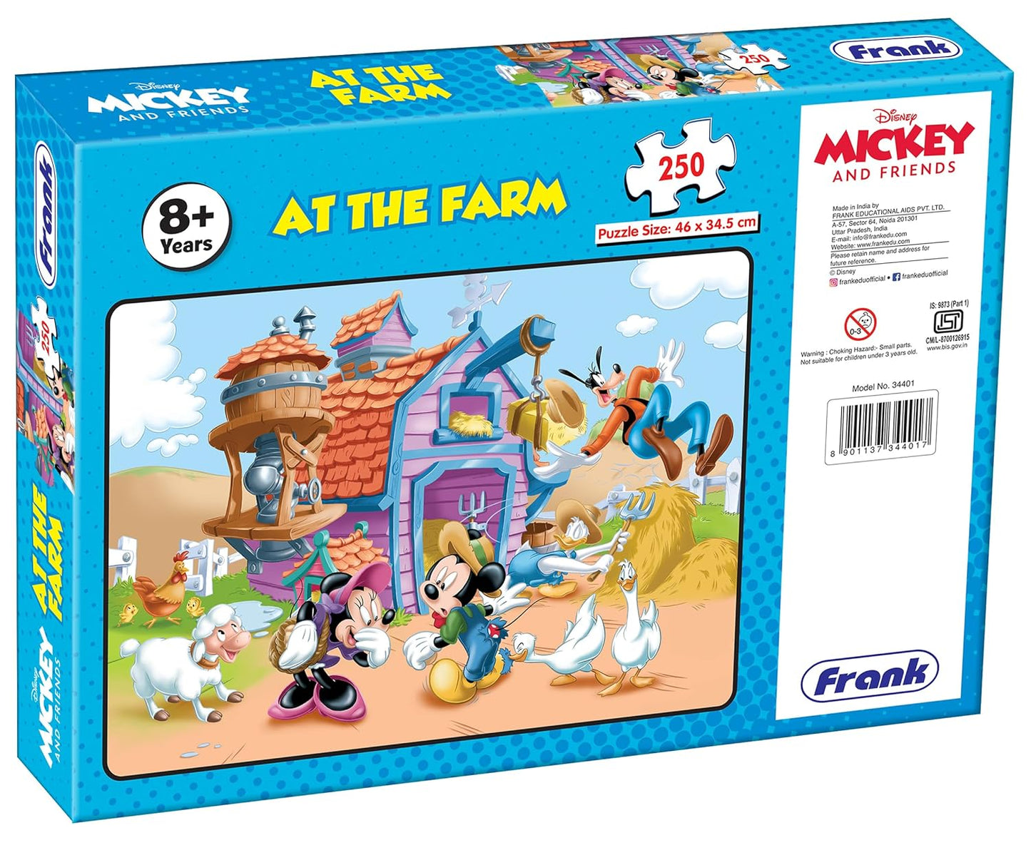 Frank Disney Mickey Mouse - at The Farm Jigsaw Puzzle (250 Pieces)