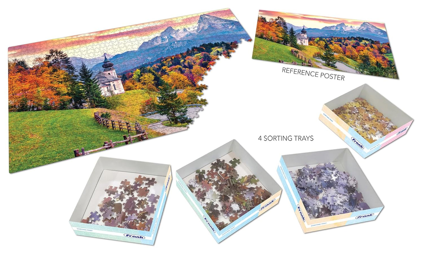 Frank Autumn Sunrise Jigsaw Puzzle (1000 Pieces) for Adults and Kid