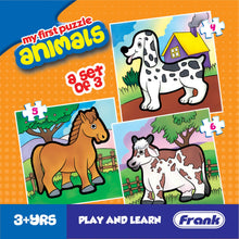 Frank The Jungle(First),Animals(First) And Wild Animals Puzzles Pack Of 3 For Kids