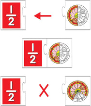 Frank Learning Fractions Jigsaw 20 Self Correcting 2 Pcs Puzzel ,40 Pc, For 4 Years Up Kids