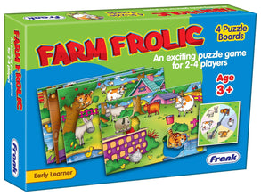 Frank Farm Frolic  4 Puzzel Board, 24 Pc, Animal Educuational Game For 3 Years Above Kids