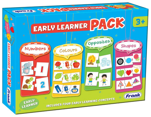 Frank Early Learner Pack 36 Self-Correcting Jigsaw Puzzle with 4 Concepts -Numbers, Colours, Opposites, Shapes Puzzel For Kids