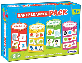 Frank Early Learner Pack 36 Self-Correcting Jigsaw Puzzle with 4 Concepts -Numbers, Colours, Opposites, Shapes Puzzel For Kids