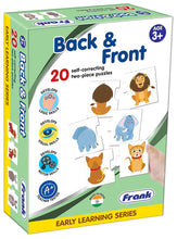 Frank Back & Front (40 Pc) 20 Self-Correcting 2 Pcs Jigsaw Puzzle with Images for Kids 3 Years Up