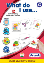 Frank What Do I Use 12 Self Correcting 3 Pcs Puzzel Early Learning Series,36 Pc, 4 Years Up Kids