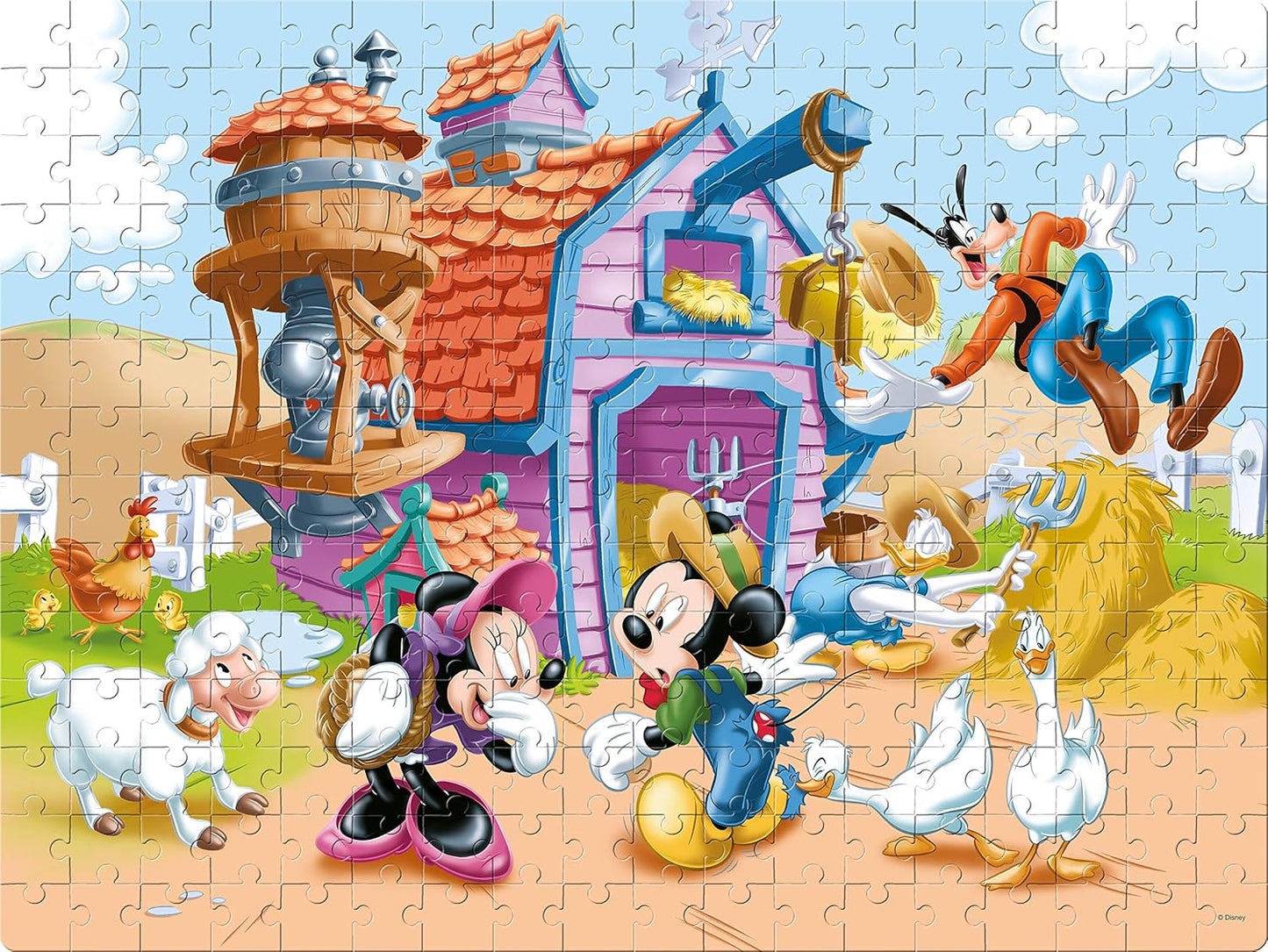 Frank Disney Mickey Mouse - at The Farm Jigsaw Puzzle (250 Pieces)